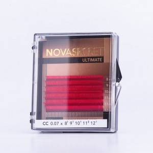 Ресницы NOVASEСRET Ultimate "limited edition" color, 6 линий Розовые
